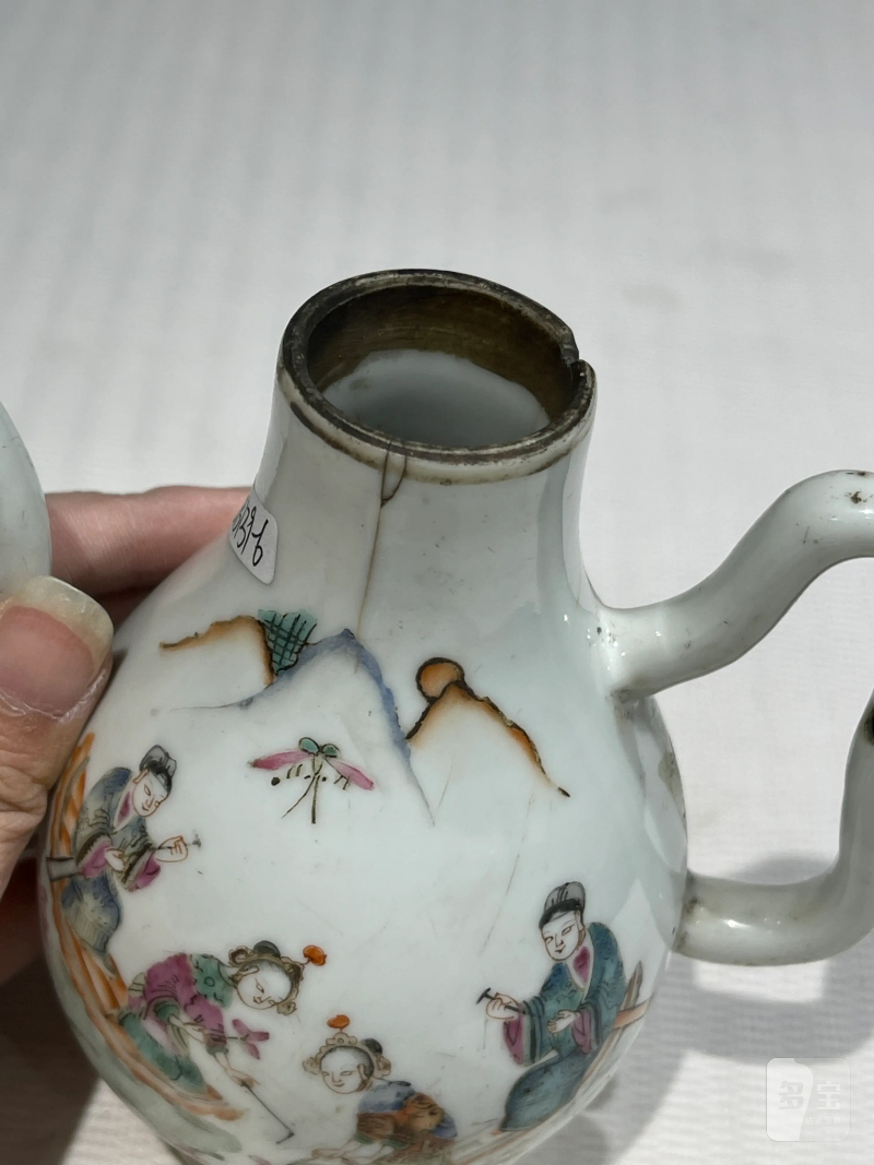 清代 粉彩茶壶一组十二件 - 图63